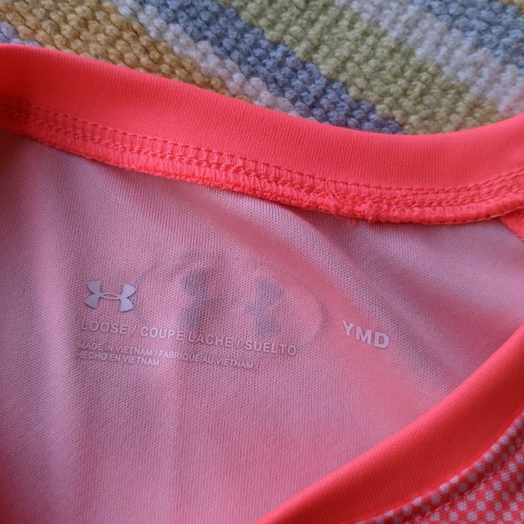 ⭐ Girls Under Armour coral Loose long sleeve top YMD - Picture 8 of 9